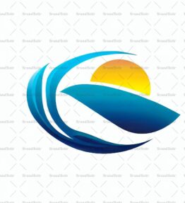 Abstraktes Surfbrett und Wellen